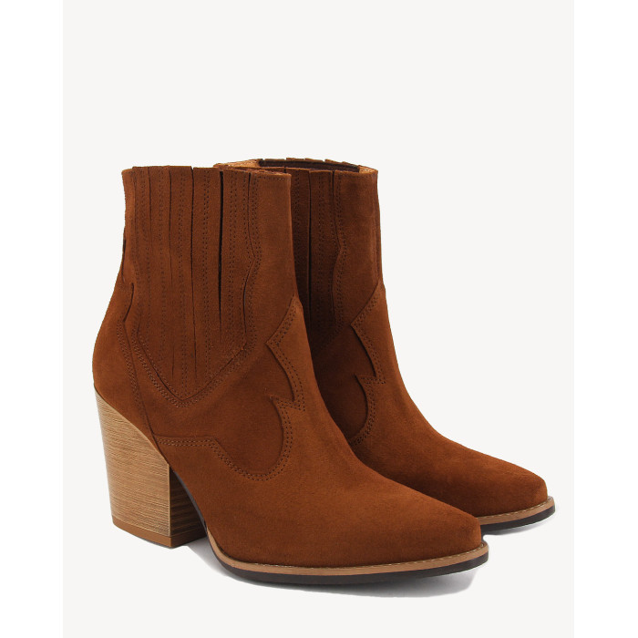 Red leather cowboy boots BOTIMO