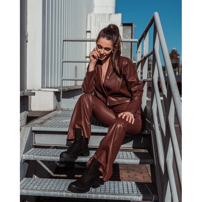 Czarne botki ocieplane skóra nubuk