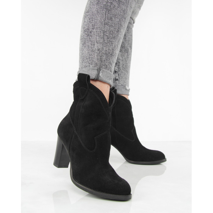 Black velour cowboy boots