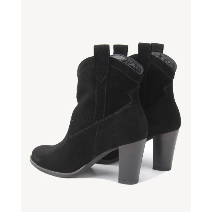 Black velour cowboy boots