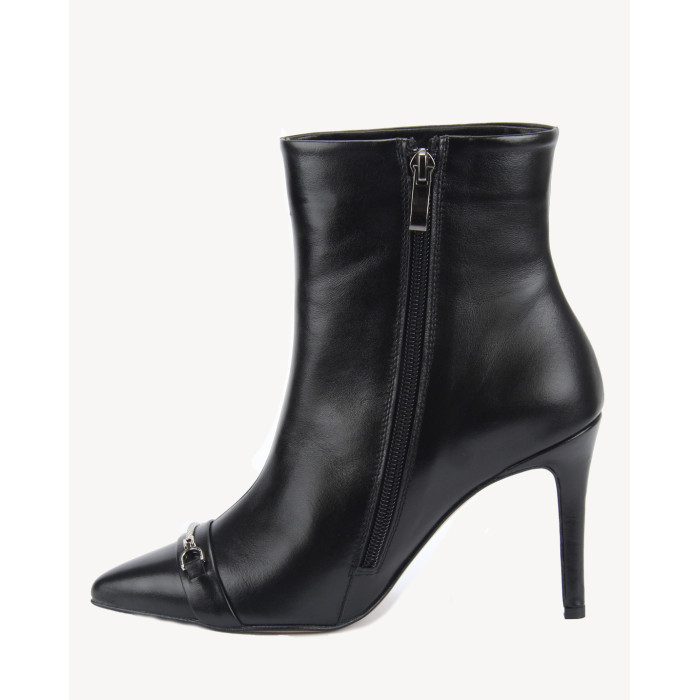 Czarne botki skórzane BOTIMO