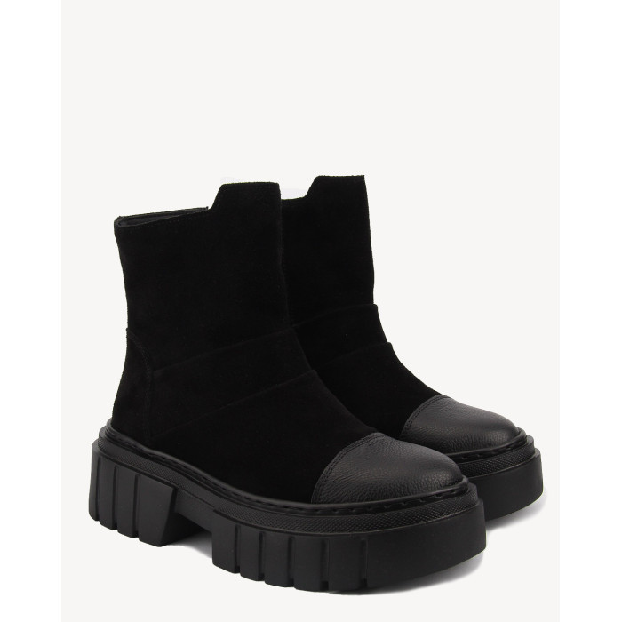 Czarne botki skórzane BOTIMO