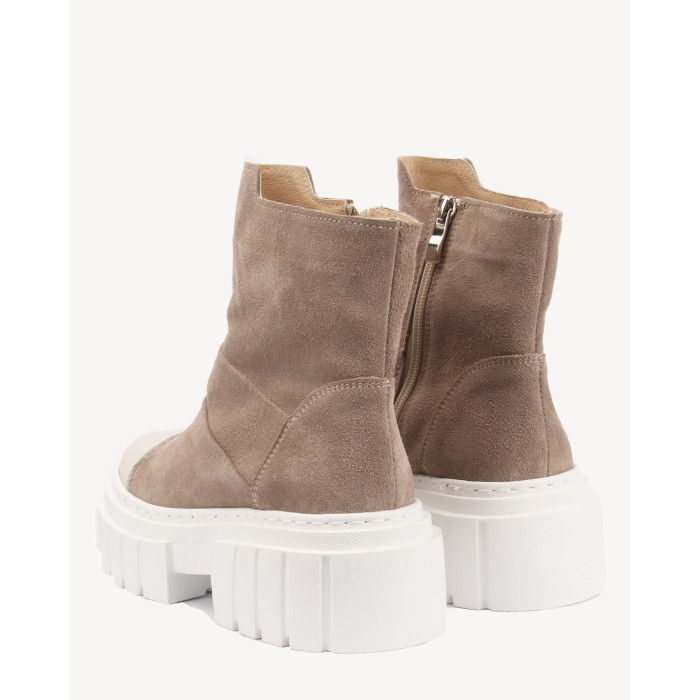 Beżowe botki skórzane BOTIMO