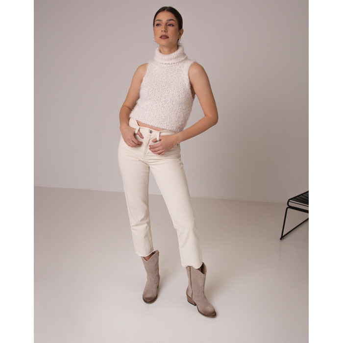 Brązowe ocieplane kowbojki na niskim obcasie