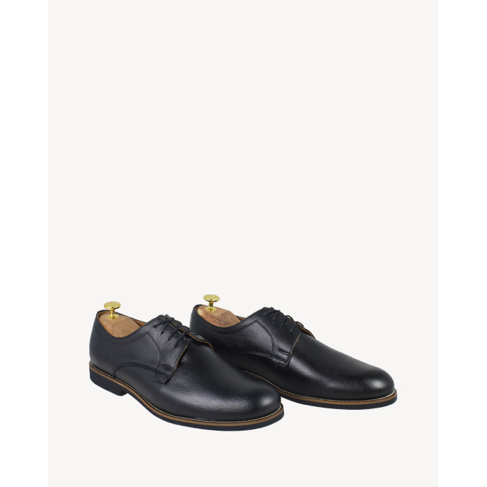 Elegant black half shoes grain leather