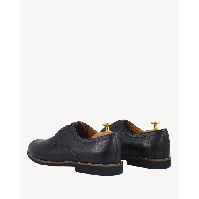 Elegant black half shoes grain leather