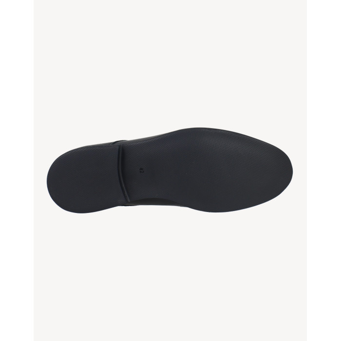 Elegant black half shoes grain leather