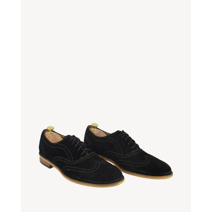 Elegant black velour half shoes