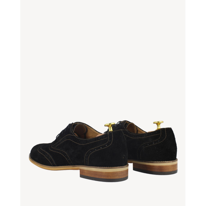 Elegant black velour half shoes