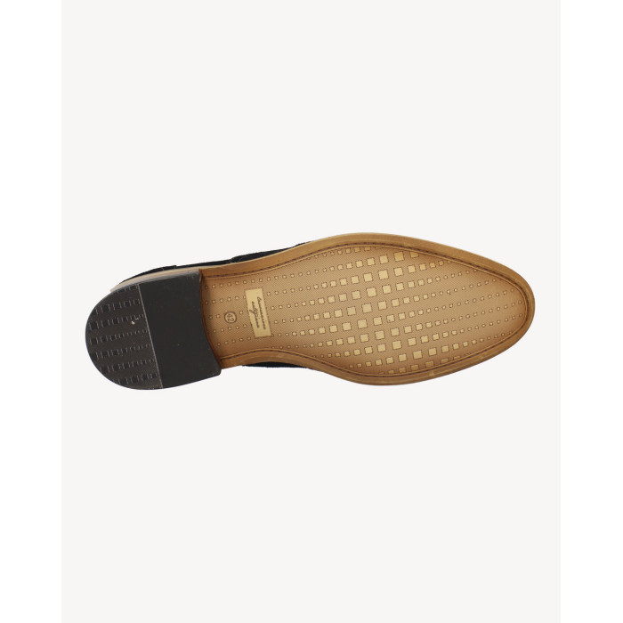 Elegant black velour half shoes