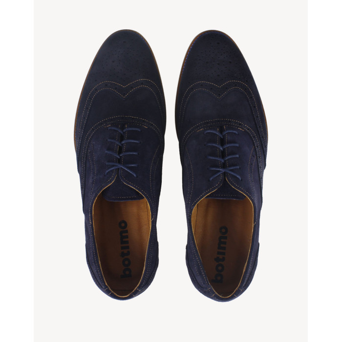 Eleganckie granatowe półbuty welurowe