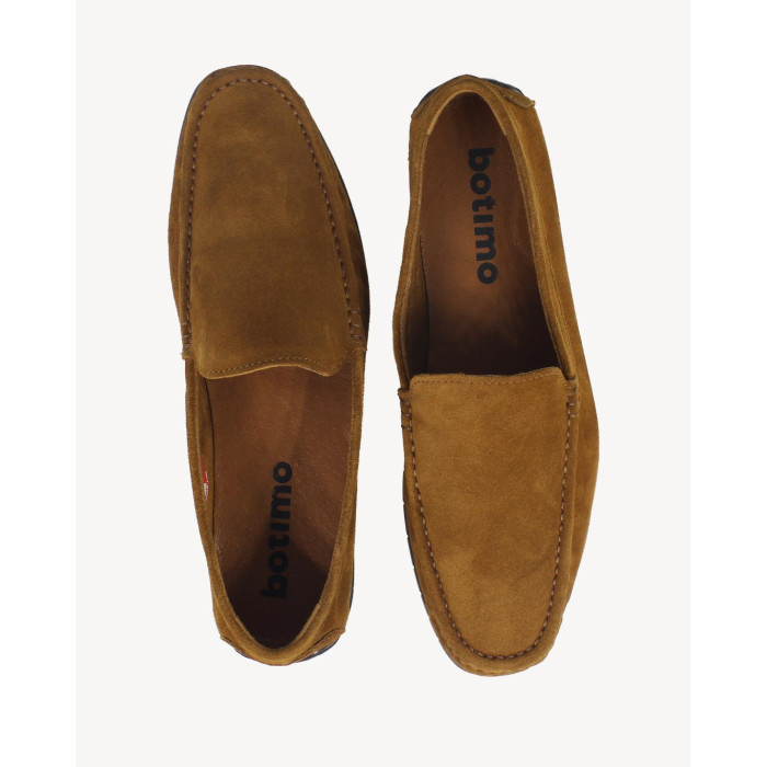 Rude mokasyny męskie skóra nubukowa