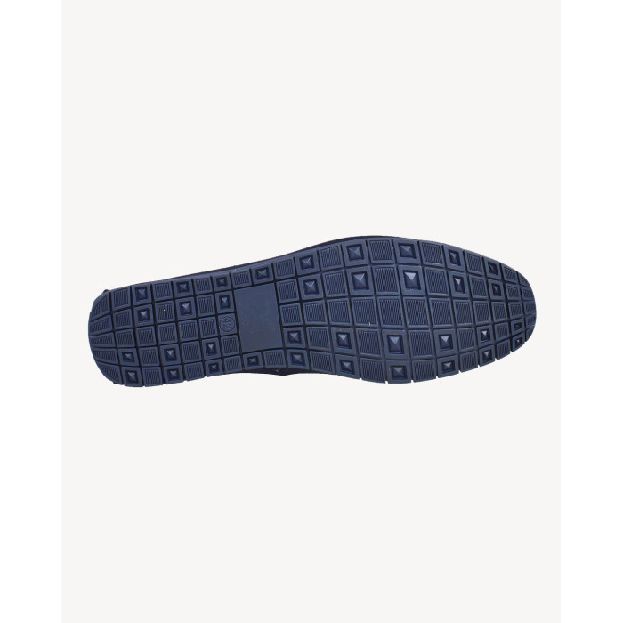 Navy blue moccasins for men nubuck leather