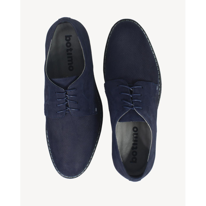 Navy blue half shoes nubuck leather