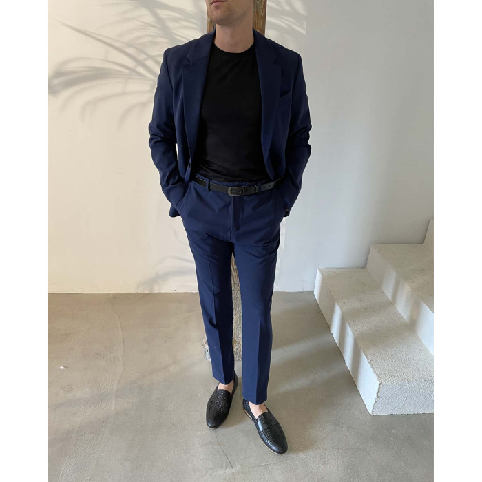 Czarne mokasyny na 1,5cm obcasie skóra licowa