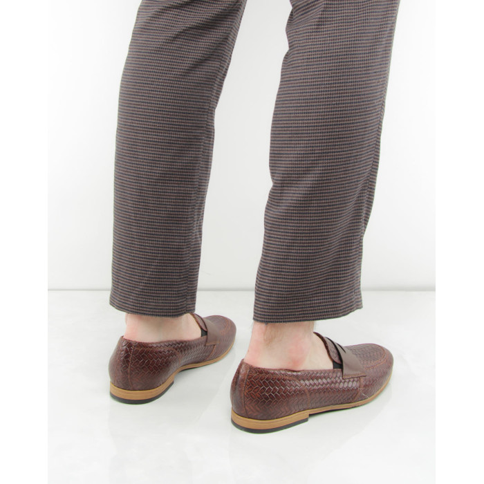 Brązowe mokasyny skóra licowa BOTIMO