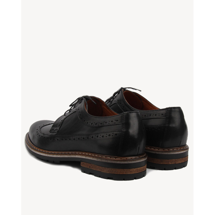 Black full grain leather half boots BOTIMO