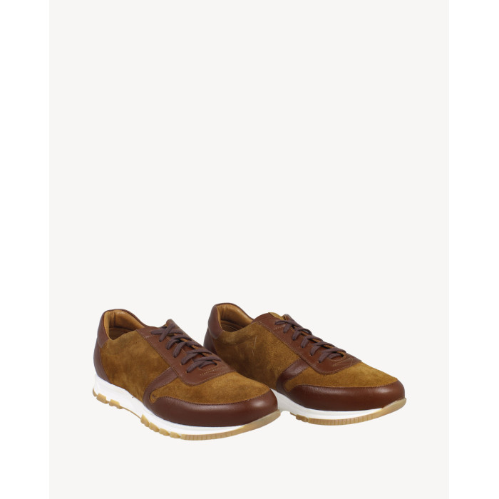 Red sneakers for men velour leather