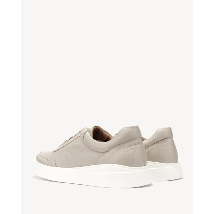 Szare trampki ze skóry licowej