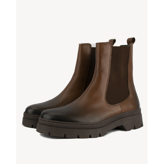 Brown stilettos full grain leather