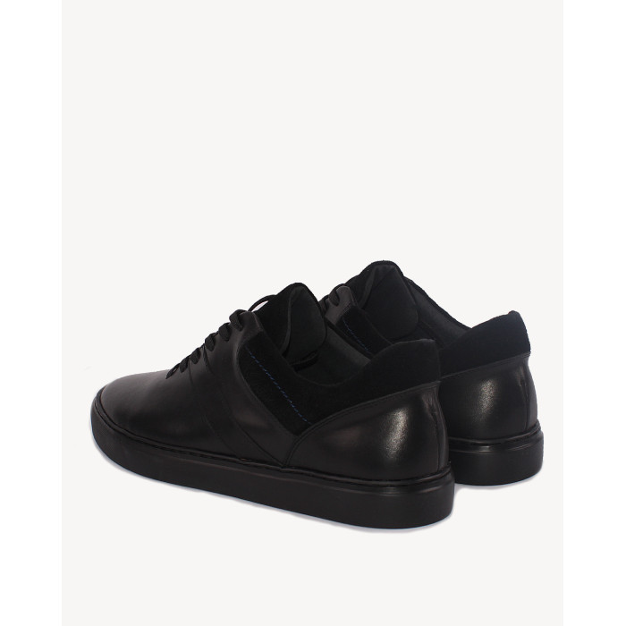 Czarne trampki ze skóry licowej BOTIMO