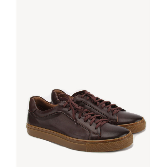 Brązowe trampki ze skóry licowej BOTIMO