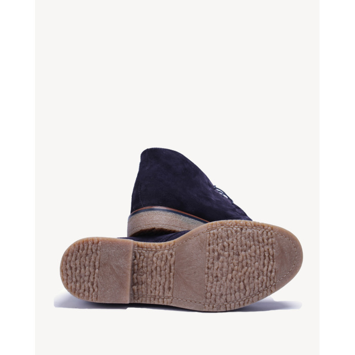 Navy blue Men's Velour leather boots