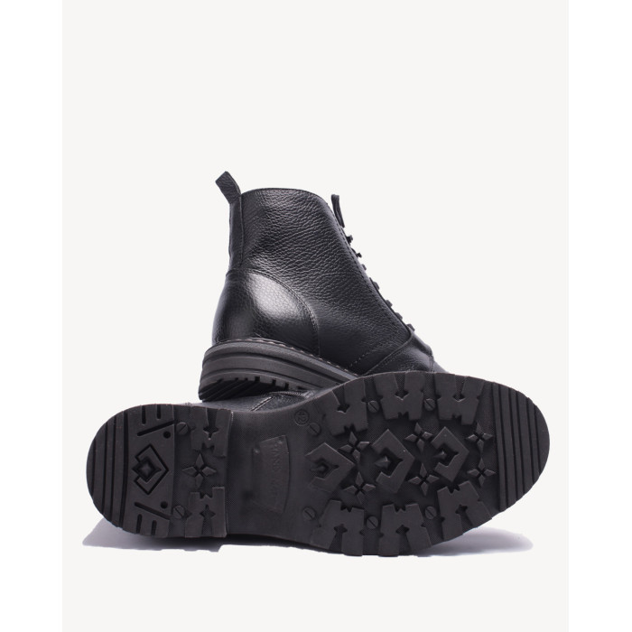 Czarne Kozaki Męskie skóra licowa