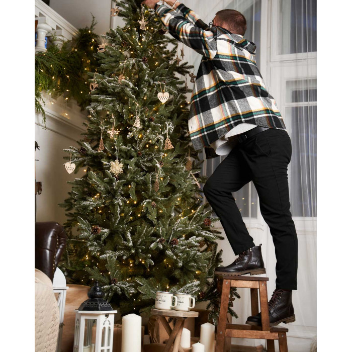 Brązowe Kozaki Męskie skóra licowa