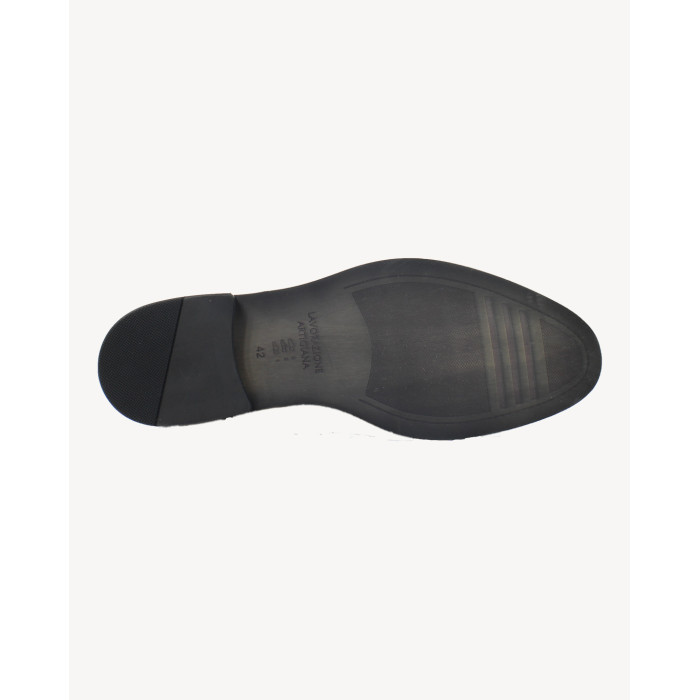 Black patent leather formal half shoes with 2 cm heels