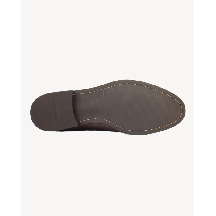 Brązowe półbuty wizytowe na 2 cm obcasie