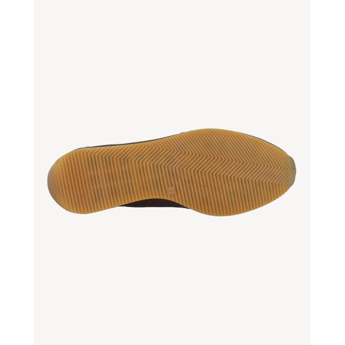 Brązowe półbuty sportowe męskie skórzane