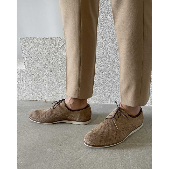 Beige elegant breathable half shoes