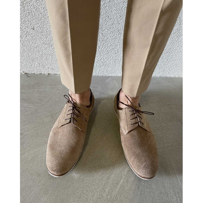 Beige elegant breathable half shoes