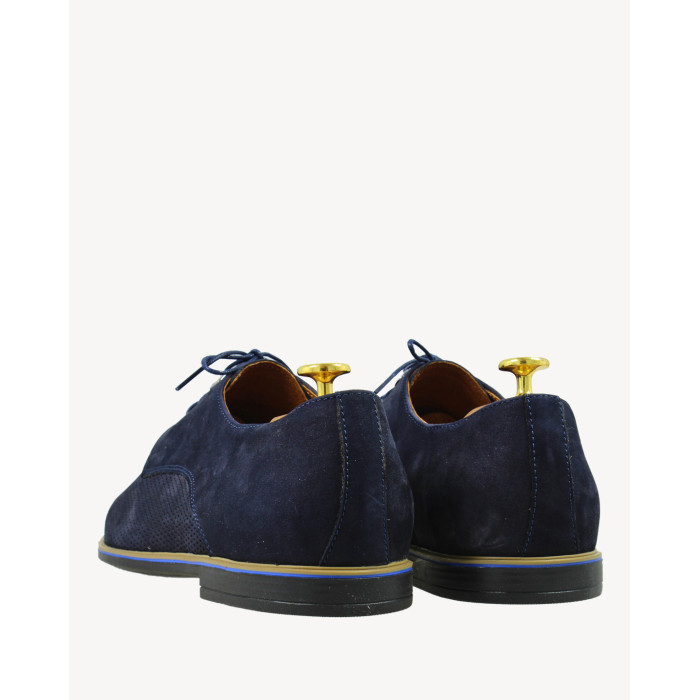 Granatowe półbuty skóra nubukowa