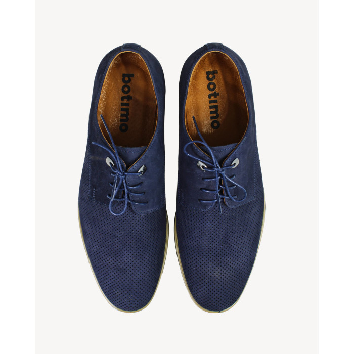 Granatowe półbuty skóra nubukowa