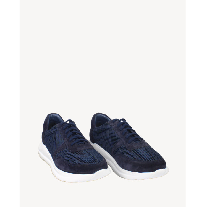 Granatowe oddychające sneakersy na 3cm podeszwie