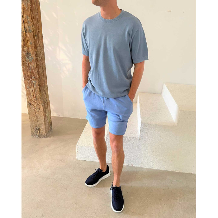 Granatowe oddychające sneakersy na 3cm podeszwie