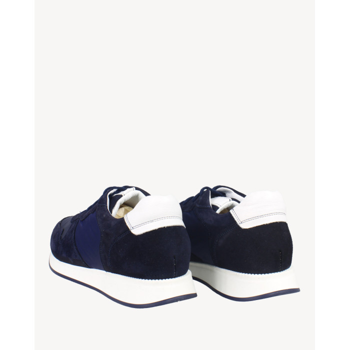 Navy blue men's sneakers on 3cm sole