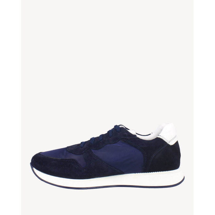Navy blue men's sneakers on 3cm sole