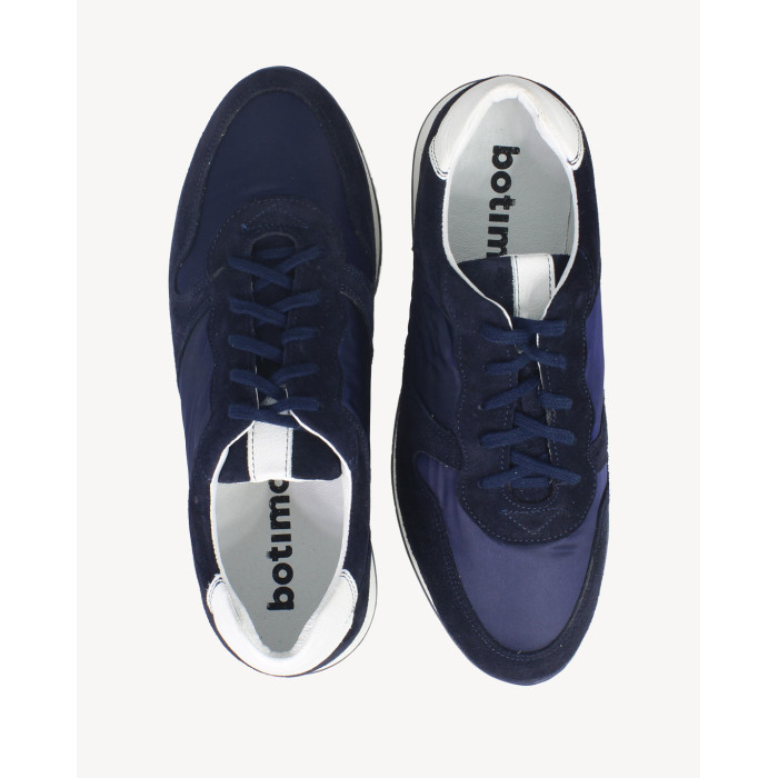 Navy blue men's sneakers on 3cm sole