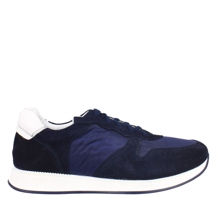 Navy blue men's sneakers on 3cm sole