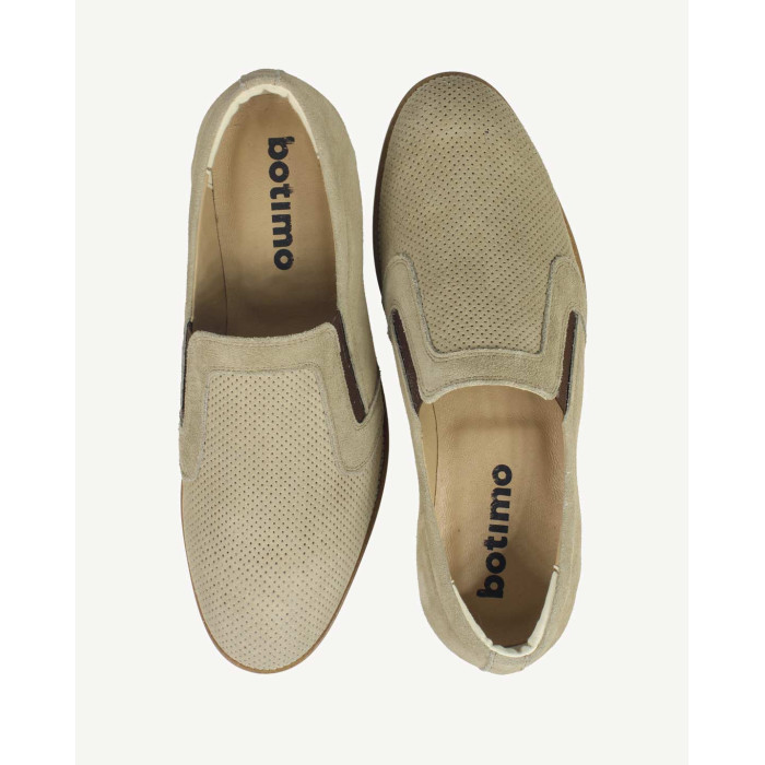 Beżowe eleganckie półbuty skóra welurowa