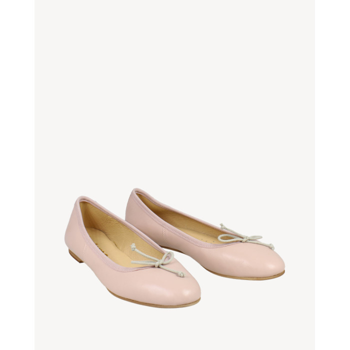 Różowe wygodne baleriny skóra licowa