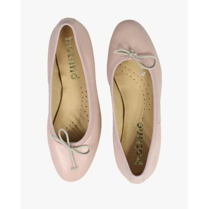 Różowe wygodne baleriny skóra licowa