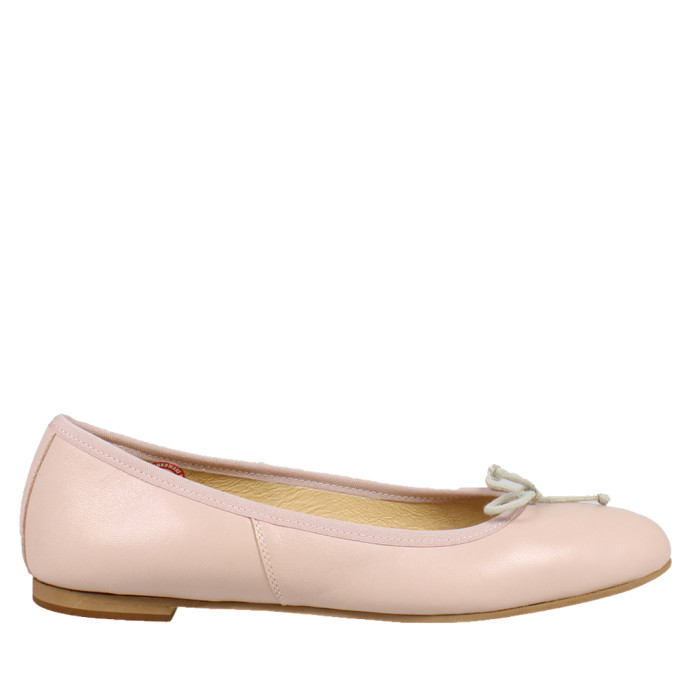 Różowe wygodne baleriny skóra licowa