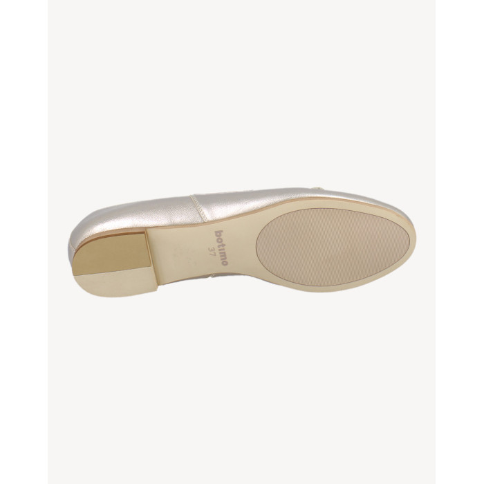 Metaliczne wygodne baleriny skóra licowa