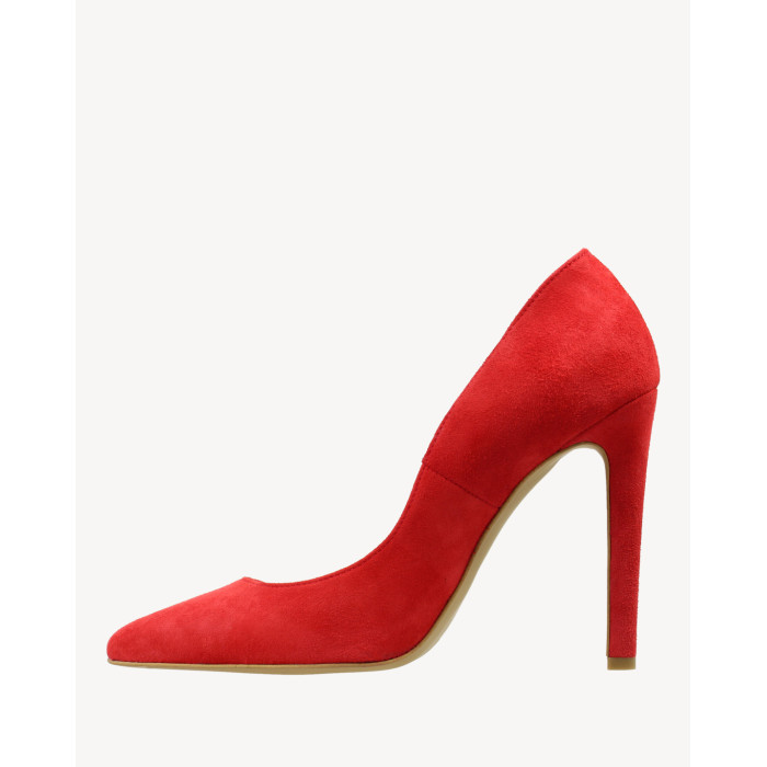 Czerwone szpilki na 11cm obcasie zamsz STAGÓRS