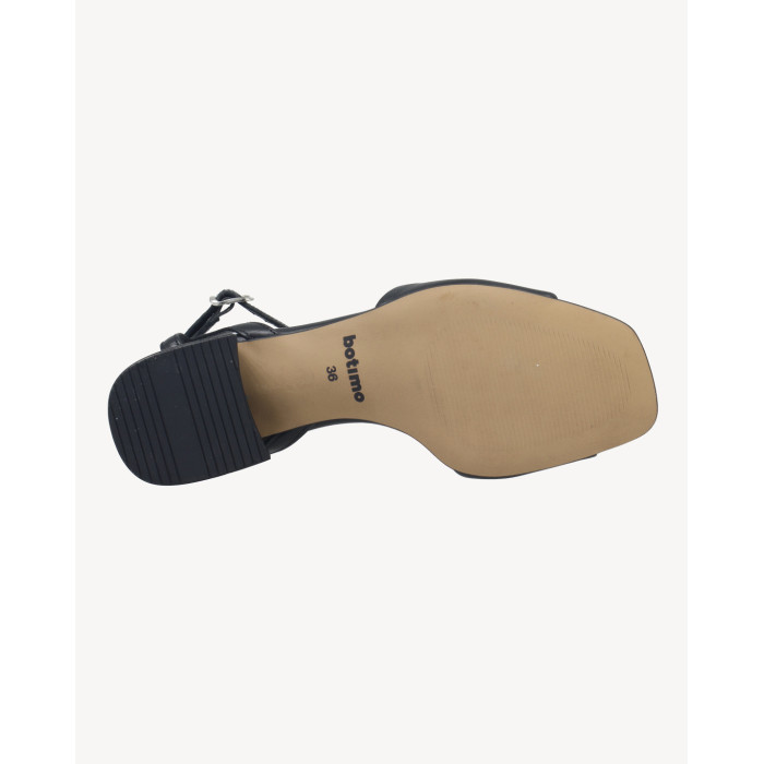 Czarne sandały na 3cm obcasie