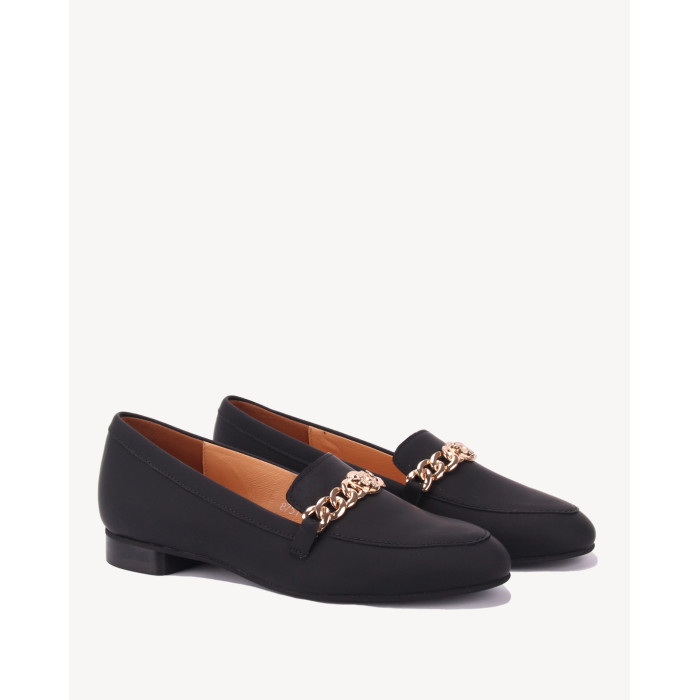 Czarne mokasyny skóra licowa